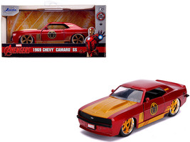 1969 Chevrolet Camaro SS Red Metallic Gold Iron Man Avengers Marvel Series 1/32 - £16.00 GBP