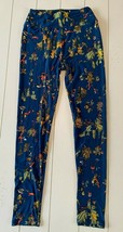 Lularoe Leggings Yoga Pants Blue and Multi Color - £10.62 GBP