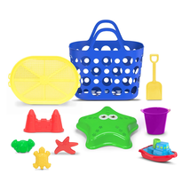 Beach Basket Set, 10 Piece Sand Toy Set - $17.36