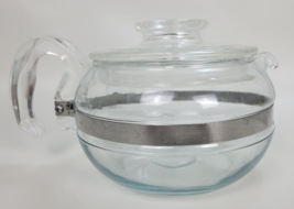 Vintage Pyrex Tea Pot Kettle Glass w. Lid 8336 USA Flameware 6 Cup - £23.60 GBP