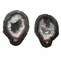 Tabasco - Tiny Mexican Baby Geode  Polished Halves for Jewelry * Display TEX1121 - £14.50 GBP