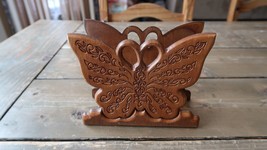 Vintage Mid Century Modern Butterfly Mail / Napkin Holder 6&quot; x 4.75&quot; - £27.24 GBP