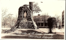 RPPC Postcard The Grotto at St Anne&#39;s Academy Fort Smith Arkansas - $9.89