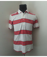 HUGO BOSS Men Polo Shirt Size S White with Stripes 100% Cotton NWT (20&quot; ... - £92.77 GBP