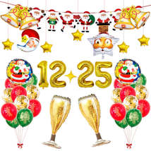 5536 Christmas Flag Decoration Set Gold Bell Sequins Balloon Set, Specification: - £9.48 GBP