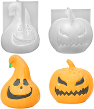 2 Pack Pumpkin Resin Molds, 3D Halloween Pumpkin Candle Molds, Pumpkin Silicone  - £9.38 GBP