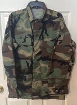 US Army Combat Jacket Mens Camo Woodland Hot Weather Military Coat Mediu... - $24.74