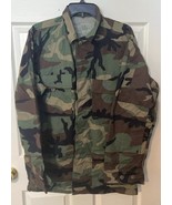 US Army Combat Jacket Mens Camo Woodland Hot Weather Military Coat Mediu... - $33.69 CAD