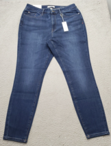 Warp+Weft Jeans Women Size 14 Blue Denim High Rise Super Skinny Slim Fit... - $27.73