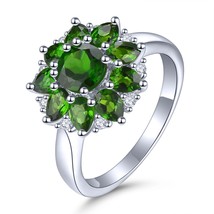 Natural Chrome Diopside Sterling Silver Rings 2.65 Carats Genuine Diopside Jewel - £45.79 GBP