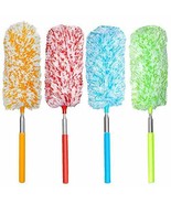 4 Pcs Microfiber Duster Hand Duster Washable Extendable For Cleaning Off... - £11.90 GBP
