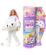 Barbie Cutie Reveal Doll with Blonde Hair &amp; Lamb Costum 10 Suprises Mini... - £22.60 GBP