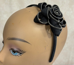 Black Floral Flower Bloom Ladies Headband Hair Accessory - £6.50 GBP