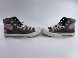 Converse Chuck Taylor Shoes All Star Pink &amp; Gray Tongue High Top Size 4 - $23.67