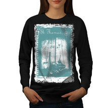 Wellcoda Vintage Sailing Boat Womens Sweatshirt, Sailor Casual Pullover Jumper - £22.66 GBP+