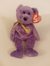 TY Beanie Baby Eggs III 3 the Purple Easter Bear 8&quot; Tall Retired Mint Wi... - $14.99
