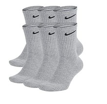 Nike Everyday Plus Cushion Crew Training Socks 6 Pair Large Gray/Black S... - $34.99