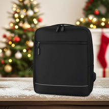 Black Laptop Bag with USB Charging Port Black Oxford Backpack  - €25,07 EUR