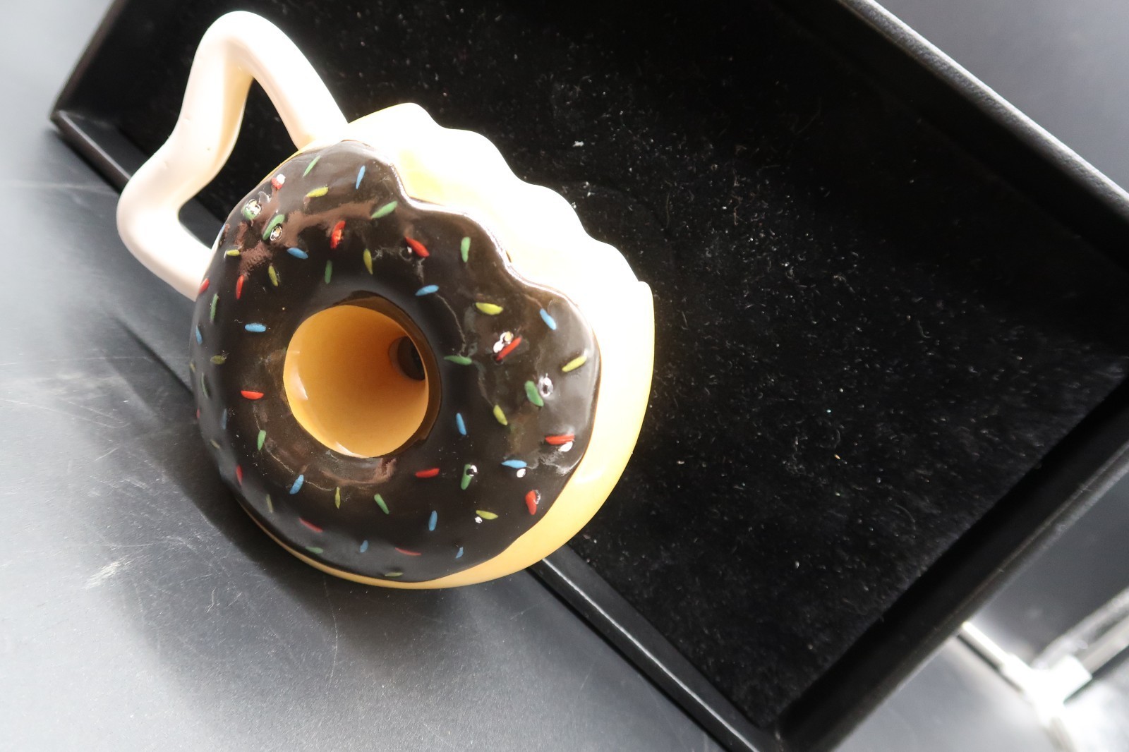 Donut Shaped Coffee Mug Cup MMMMM... Donuts Frosted Sprinkles Big Mouth Inc. Item image 8