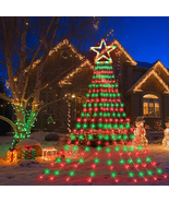 Christmas Decorations Outdoor Lights,11.5 Ft 317 LED Star Christmas Tree... - £27.22 GBP
