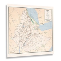 1968 Ethiopia East Africa Map Print Poster Wall Art - £29.87 GBP+