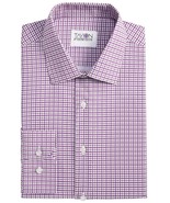 Tayion Collection Men&#39;s Slim-Fit Plaid Dress Shirt Purple Multi-15-15.5 ... - $408.22 MXN