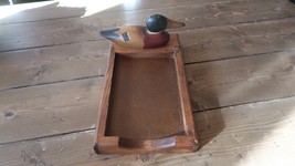 Vintage Wood Duck Key and Mail Tray 12 x 7 inches - £40.49 GBP