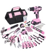 232-Piece 20V Pink Cordless Lithium-Ion Drill Driver And Home Tool Set, ... - £160.35 GBP
