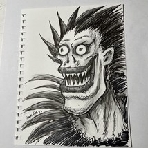 Drawing Of Shinigami From Death Note Manga By Frank Forte  Original Art ... - £29.34 GBP
