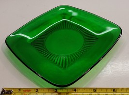 Vintage Anchor Hocking Charm Forest Green Salad Plate 6 5/8 inch - £4.01 GBP