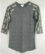 LuLaRoe Randy Gray With Gray &amp; White Floral 3/4 Sleeves Size XXS - $15.18 CAD