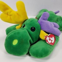 Retired Ty Beanie Babies Pillow Pals Collections 1998 Antlers The Green Moose - £21.22 GBP