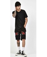 Men&#39;s Pacsun Rose Embroidered Distressed Denim Shorts,  Size 36 - New! - £23.32 GBP