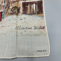 Kreier Signed Handkerchief Maurice Utrillo Montmartre 1963 Spadem Cosmo Press - £23.19 GBP