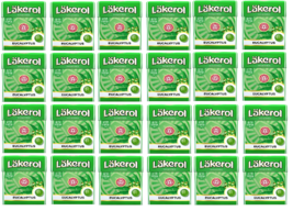 Cloetta Läkerol Eucalyptus Sugar Free Licorice Pastilles 25g * 24 pack 21oz - $56.42