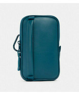Coach north/south hybrid pouch Leather Phone Wallet ~NWOT~ Blue 1174 - $1,442.05 MXN