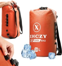 X Xhczy Portable 30L Cooler Bag With Roll Top, Classic, Picnic And Beach. - £41.39 GBP