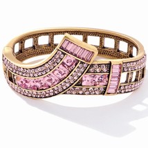 Heidi Daus Keep Sparkling Crystal Bangle Bracelet S/M 6-3/4&quot;L - $140.76