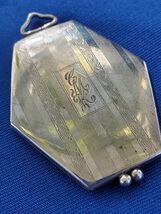 Antique Deco Sterling Silver 925 Pendant Vintage Hexagon Lozenge Locket Estate - $327.75