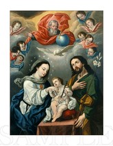8.5X11 The Holy Family Jesus Mary Picture New Art Poster Print God Bible Old Art - £9.69 GBP