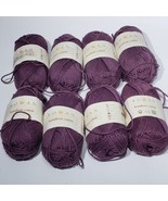 Lot of 8 Rowan Handknit Cotton 50 g Plum Purple Yarn Skeins Shade 348 - £50.31 GBP