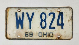1969 Ohio License Plate WY 824 - £17.11 GBP