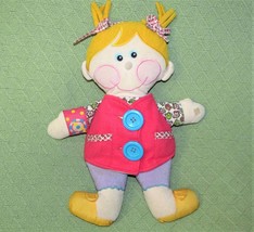 14" Playskool Dressy Bessy 2001 Learn To Dress Baby Girl Plush Doll Plush Hasbro - $10.80