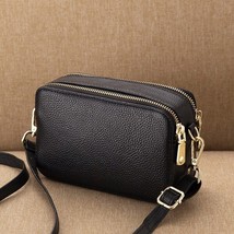 Leather Small Ladies Crossbody Bags Female Casual Shoulder Messenger Bags For Wo - £42.60 GBP