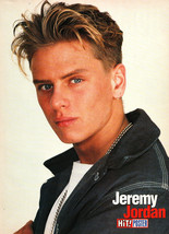 Jeremy Jordan teen magazine pinup clipping Vintage 1990&#39;s Blue Jacket Hi... - £3.93 GBP