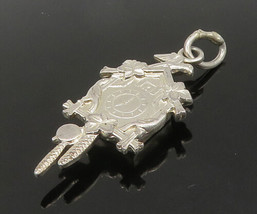 925 Sterling Silver - Vintage Shiny Cuckoo Clock Motif Pendant - PT17514 - £25.76 GBP