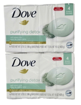 2 Packs Dove Purifying Detox With Green Clay ¼ Moisturizing Cream 8 Bars... - $31.99