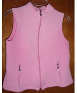 Pink Diamond Quilted Vest With Pockets Size S/M - £3.94 GBP