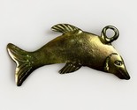 Vintage Brass Fish Carp Koi Pendant/ Figurine - $17.58