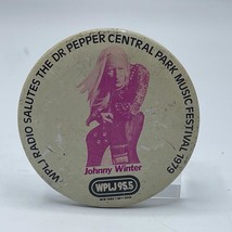Johnny Winter Dr. Pepper Central Park Concert 1979 Pin Pinback Button Badge - £19.77 GBP